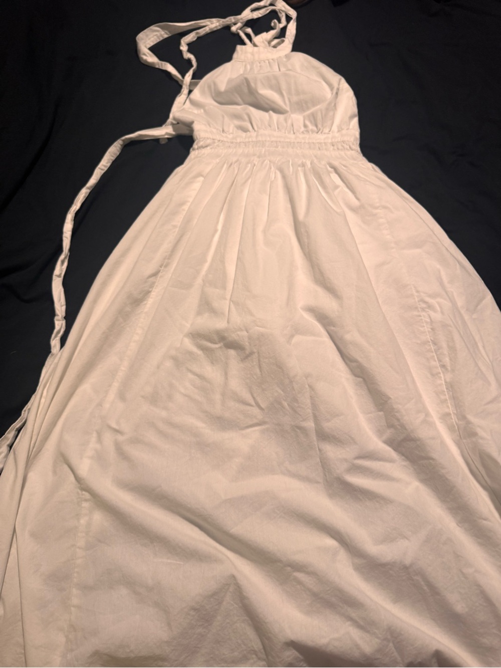 Girls White Halter Maxi Dress